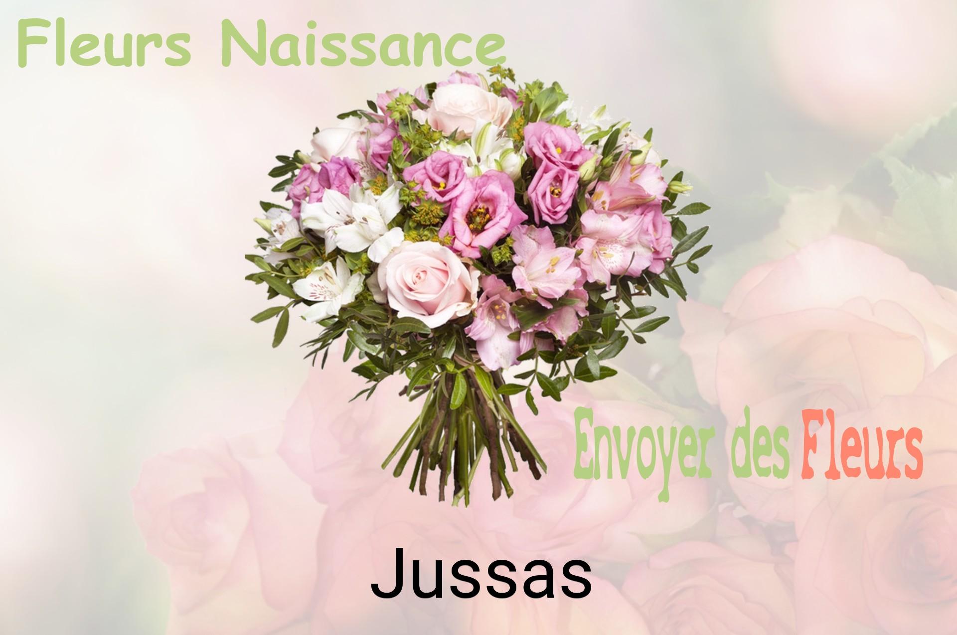 Bouquet de fleurs de naissance livré à Jussas
