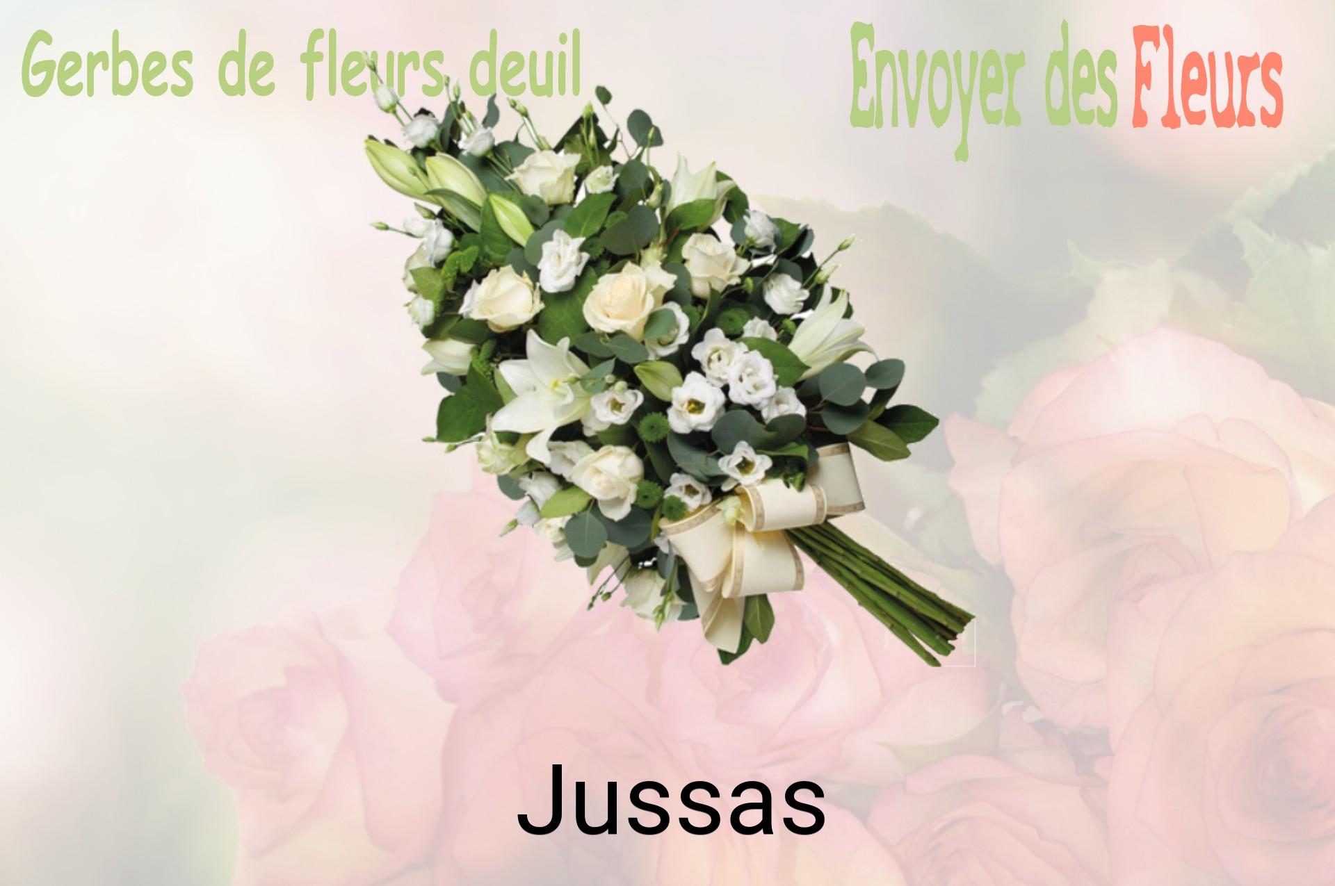 Gerbe de fleurs de deuil livrée à Jussas